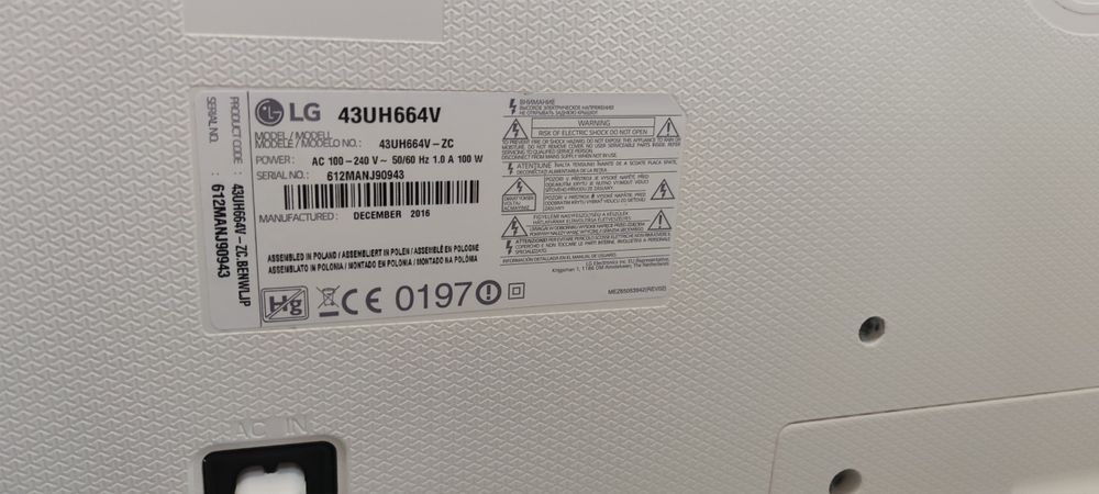 Smart TV LG 43 cały