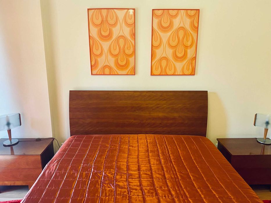 Mobília de Quarto de Casal, em cerejeira (design ANTARTE)