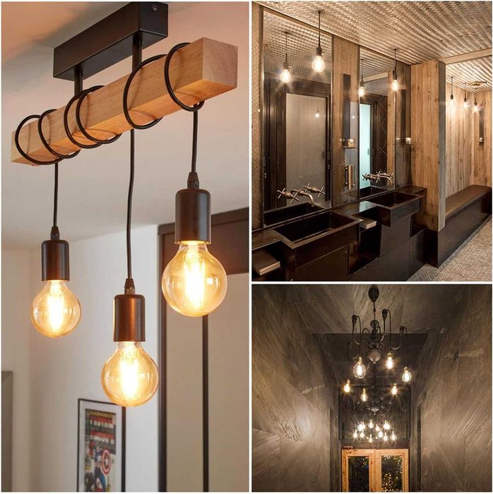 6 szt. Żarówki Dekoracyjne Ozdobne LED E27 Duże Retro Edison 4W