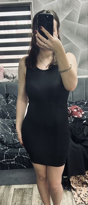 Сукня-майка міні чорна,  розмір S