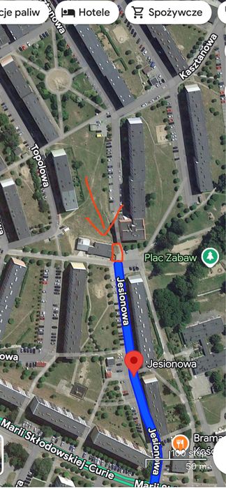 Działka w cetrum miasta , bloków