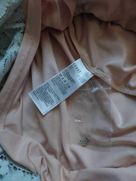 Неймовірна жіноча ажурна сукня coast. мереживна, колір світлий тіффані