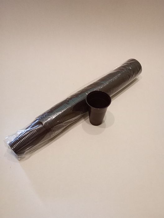 Kubki brązowe PP, 200 ml., 4 opakowania