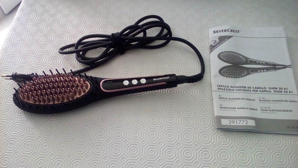 Potente escova alisadora - cabelo rebelde ou encaracolado