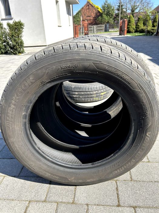Opony lato 4 szt. 185/60/15, 2xHankook dot 2122, 2xKuhmo dot 5020