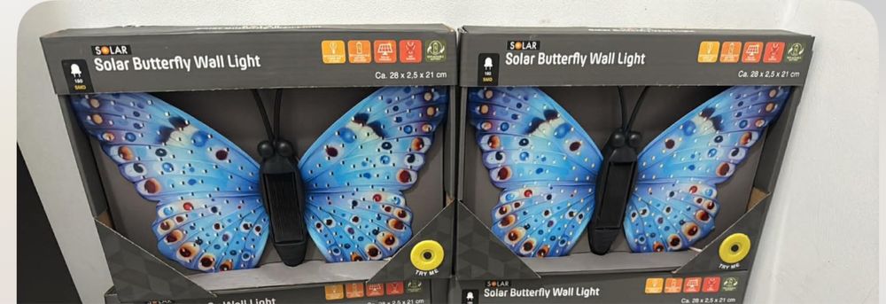 Motyle solarne niebieskie- para