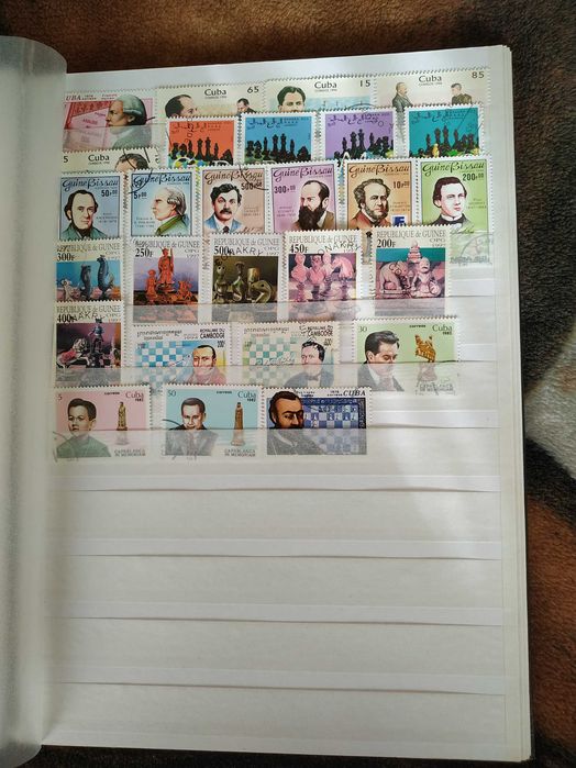 Album de sêlos com tema XADRÊS de vários países