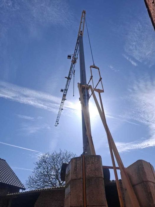 Żuraw wieżowy Potain 22 m - udźwig 650-1200 kg, jak nowy, po atestach