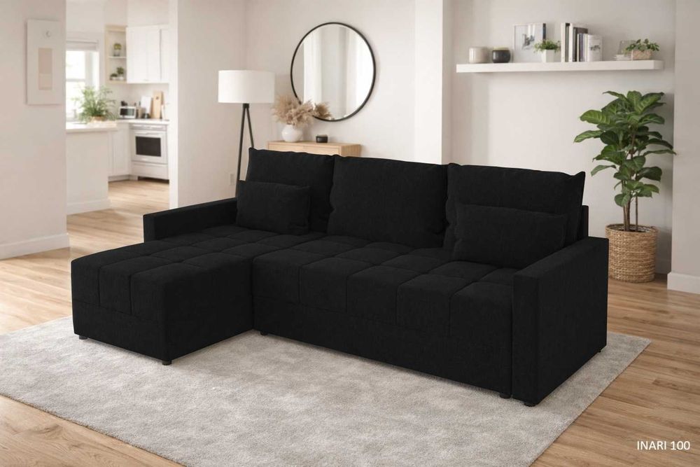 NOWY Narożnik Rogówka DOMINO L z funkcją spania PRODUKT OD PRODUCENTA