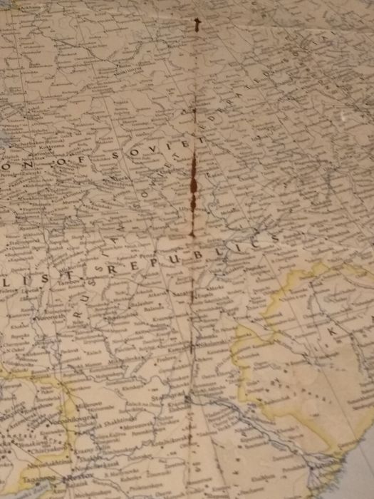 Mapa Europe and the Near East- National Geografic Copyright 1949