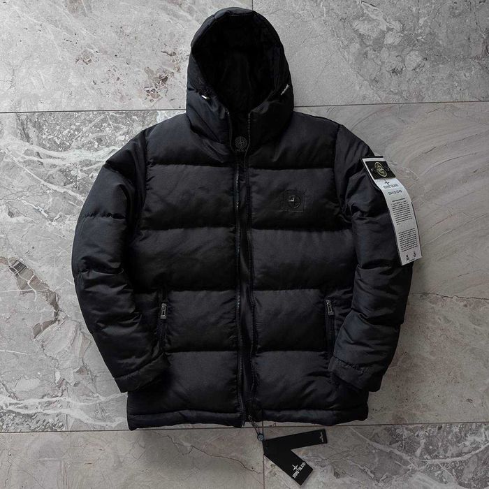 Чоловіча куртка Stone Island чорна хакі XS-XXXL