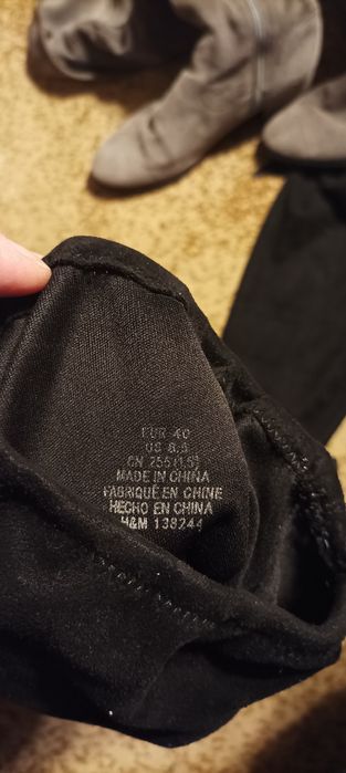 Kozaki damskie muszkieterki szare tomaris i gratis czarne H&M