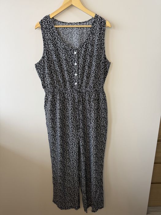 Lekki damski nowy kombinezon w kwiatki plus size 1XL