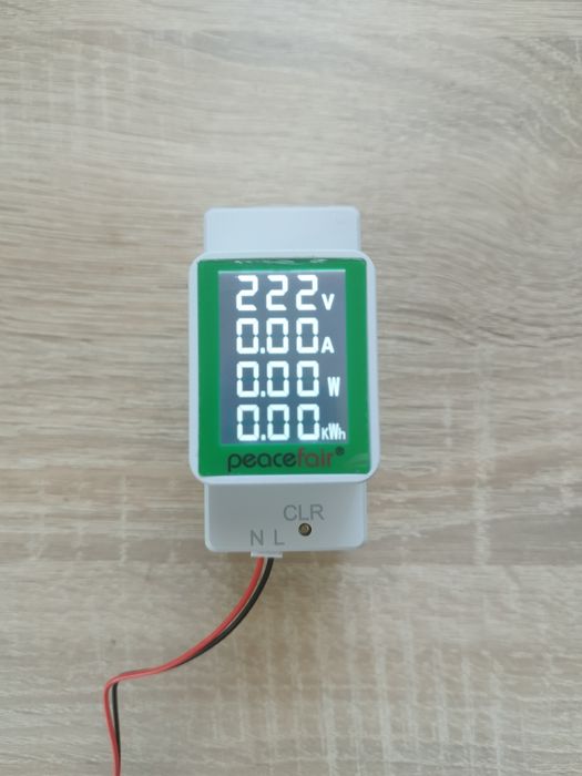 PeaceFair PZEM-008 Ваттметр счетчик энергометр амперметр на дин рейку