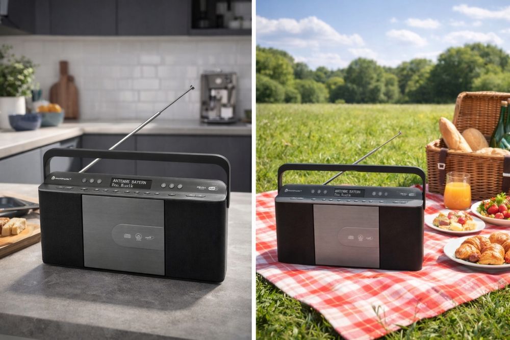 Цифрове радіо DAB+ FM Soundmaster RCD1870SW | CD MP3 USB AUX+ батарейк