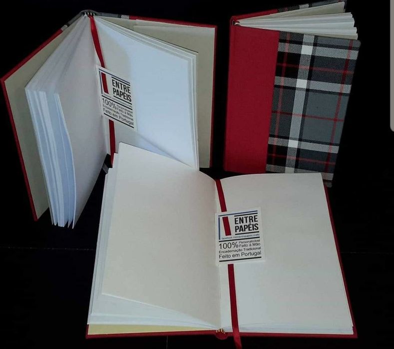 Livros de Apontamentos encadernação 100% manual Qualidade superior