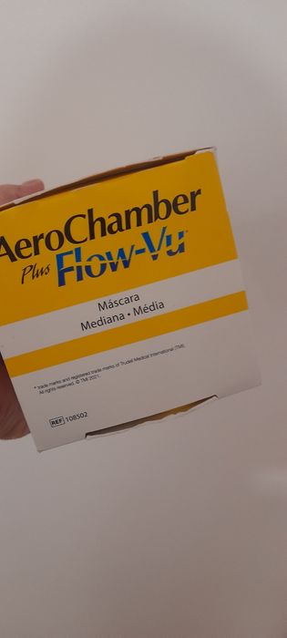 Aero chamber máscara respiração
