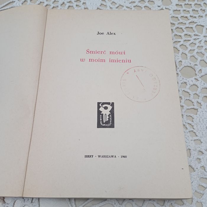 Śmierć mówi w moim imieniu J.Alex 1960