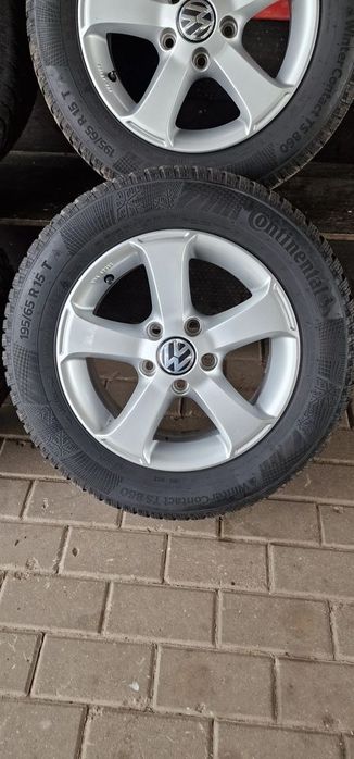 alufelgi+opony continental 195/65 r15 et50 vw golf vi touran  caddy