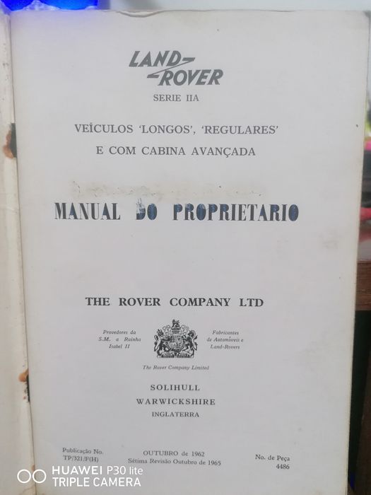 Manual do proprietário Land rover