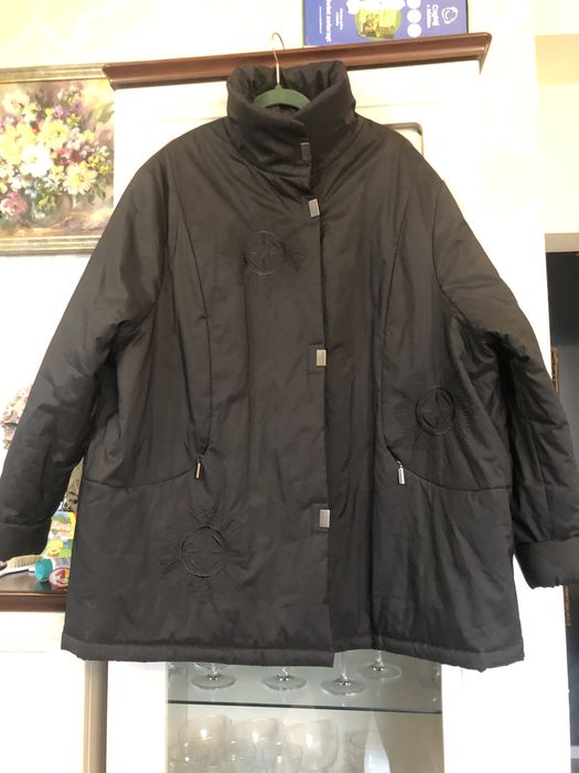 Kurtka damska Italy Style 7XL bràzowa , ocieplana ,
