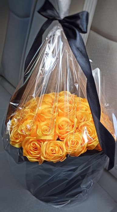 Букет з атласної стрічки