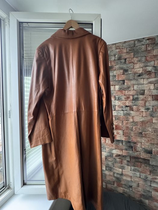 Шкіряний тренч, кожаное пальто, плащ Італія