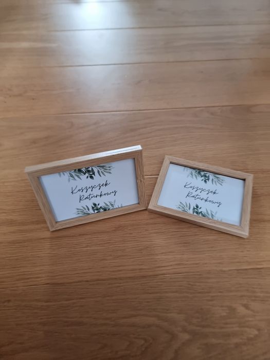 2 ramki koszyczek ratunkowy wesele slub