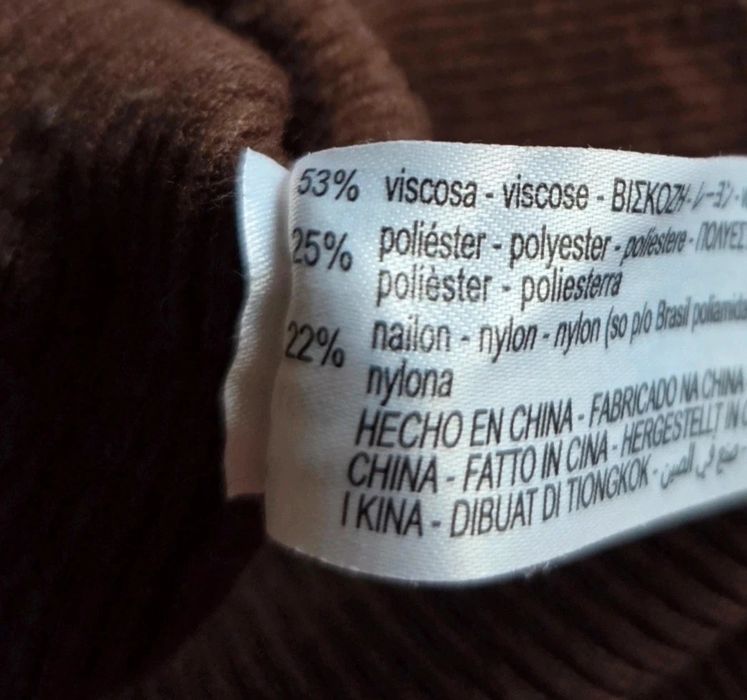 ZARA czekoladowy sweter prążkowany   brązowy  old money narty