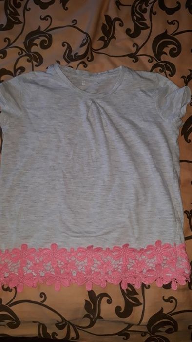 Cocodrillo146 Spodnie leginsy swetr biały komunia128 bluzka biała 122.