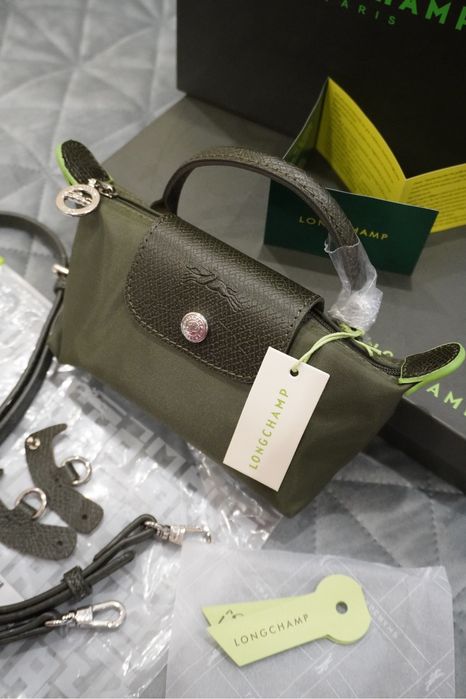 Сумка Longchamp mini le pliege + ремінь  і брелок тренд 2026 року