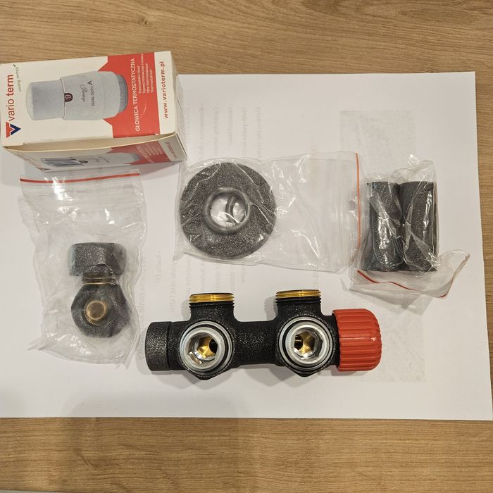 Zestaw termostatyczny Twins ciemny grafit strukturalny VaroTetm