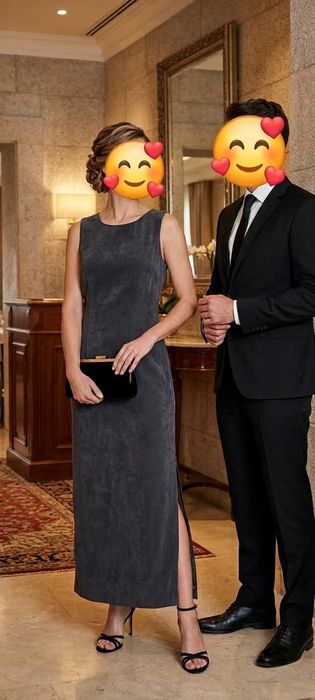 Elegant Gray Dress - Size 42 - Perfect for All Occasions!