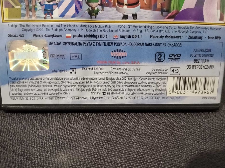 Bajka DVD - Rudolf Czerwononosy Renifer i wyspa zaginionych zabawek