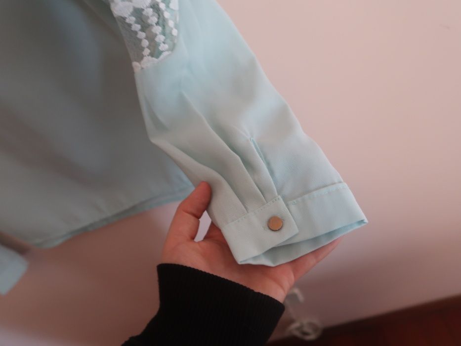 Blusa comprida Verde água + Blusa amarela alças