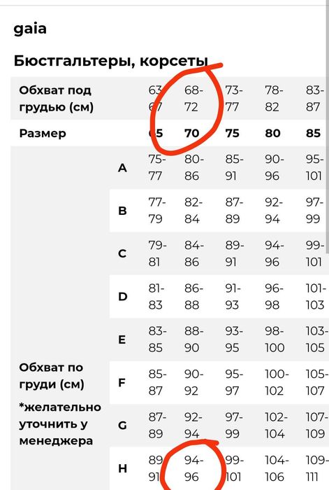 Бюстгальтер спейсер Gaia 70 H новий
