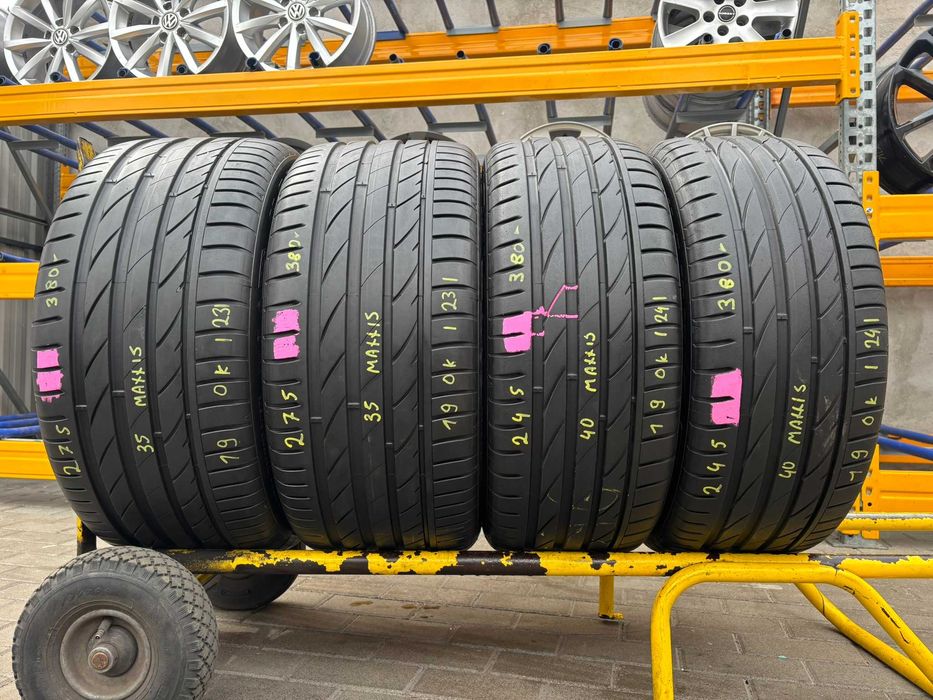 4X OPONY LETNIE Maxxis 2X 275/35ZR19 2X 245/40ZR19 7.8MM 2024R CAŁE!