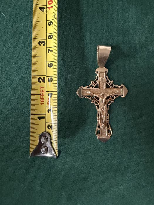 Krzyżyk złoto 585  14,61g na duzy łańcuch złoty krzyż