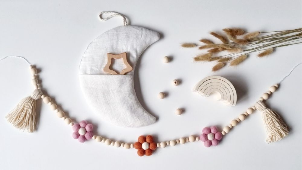 Girlanda stokrotki daisy do pokoju dziecka