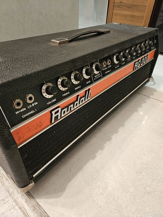 Wzmacniacz Gitarowy Głowa RANDALL RG-300 | Vintage USA 70s Orange Stripe Head Tranzystor 220V Wzmacniacz Rock Metal Kolekcja Sprawdzony Prądowo