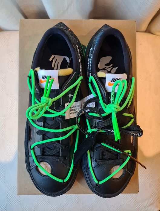 Nike Blazer Low Off-White Black Electro Green
