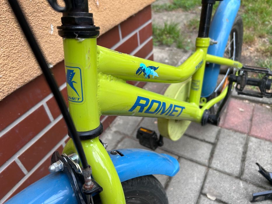 Rower dziecięcy ROMET 16” + kółka i akcesoria