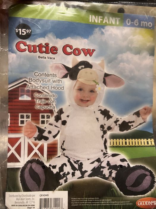 Новорічний костюм корівки . Сша. На 1 рік