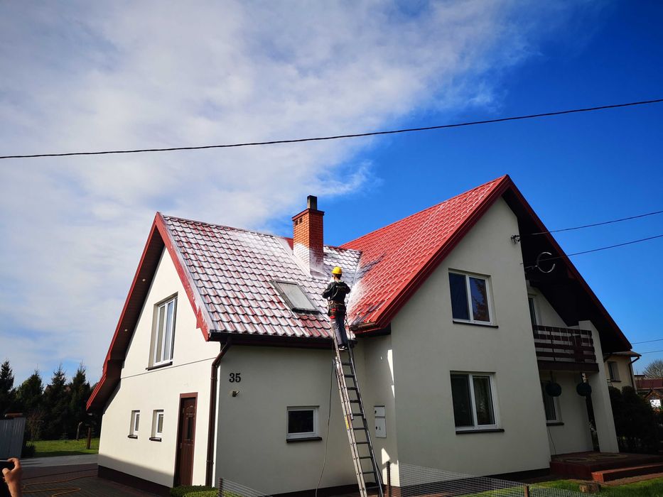 Malowanie mycie dachów i elewacji, prace wysokościowe