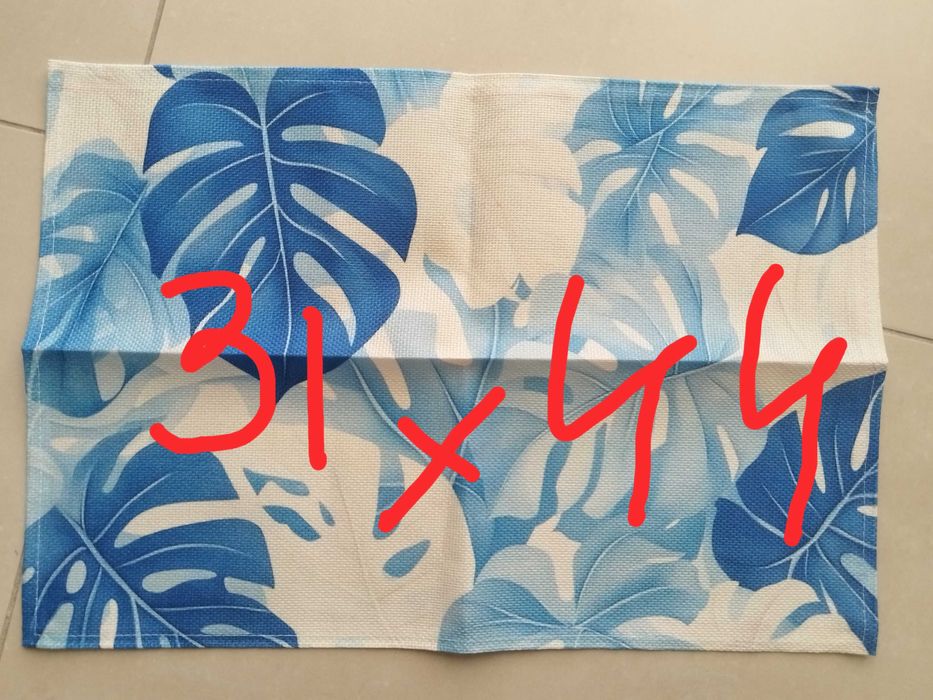4 podkładki na stół NOWE bawełniane monstera