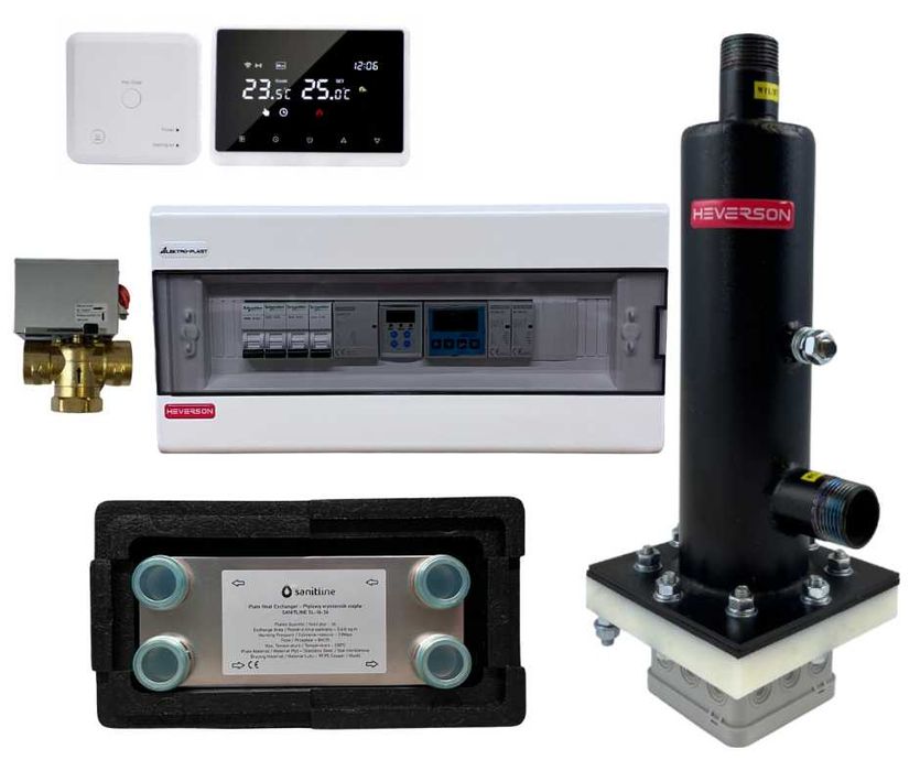 kocioł elektrodowy HEVERSON 25kW POLSKI zestaw