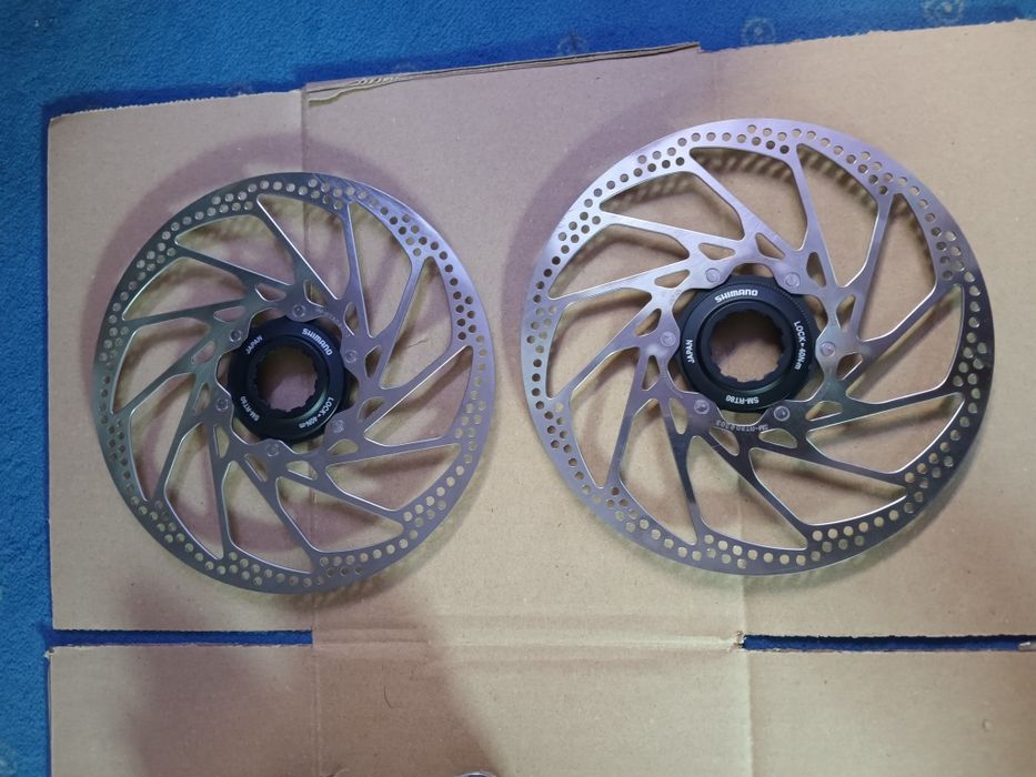 Komplet piast Shimano Saint 800 + tarcze 203mm nowe NOS