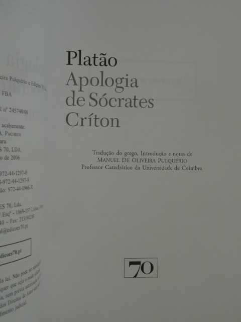 Apologia de Sócrates de Platão
