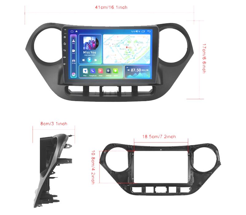 RÁDIO GPS ANDROID 13 HYUNDAI I10 14-19