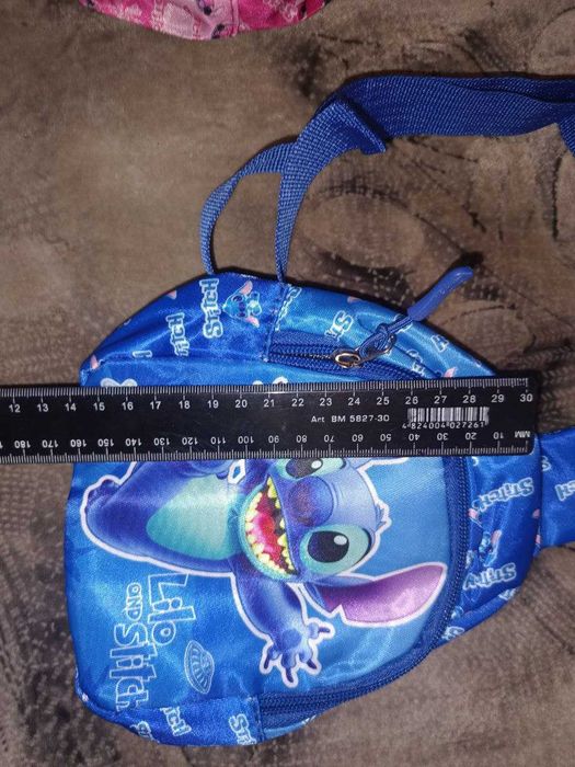 Акція! Сумка бананка дитяча нагрудна, слінг, рюкзак Стіч Stitch (детская сумка бананка слинг Стич)